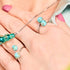 Sarcelle | Argent sterling .925 | Collier fermoir infini en verre luciole